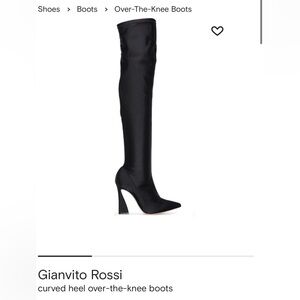 Gianvito Rossi Curved Heel Over the Knee Boots - size 40 excellent condition
